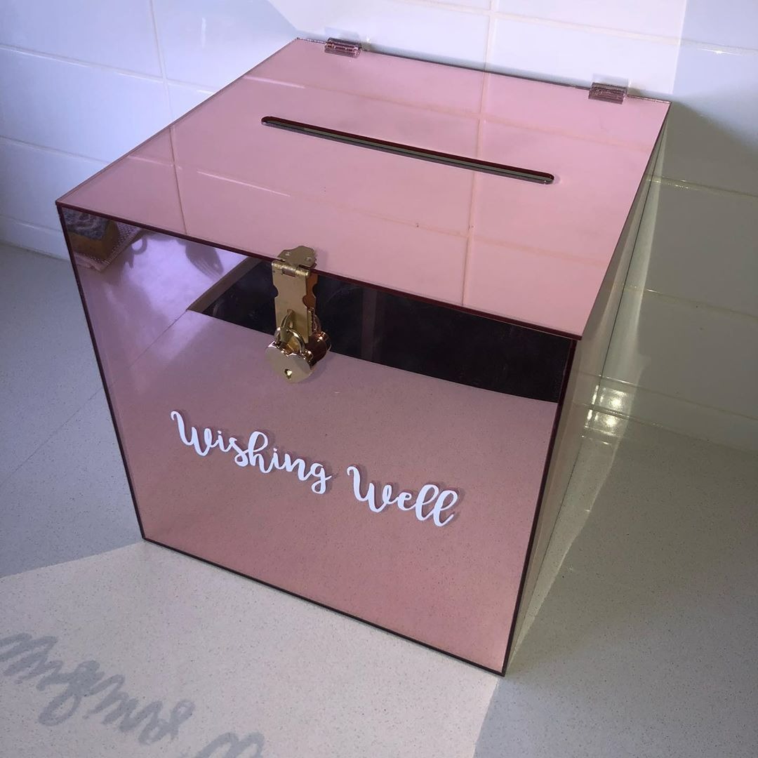 Hoja acrílica con espejo de oro rosa para empaquetado de caja